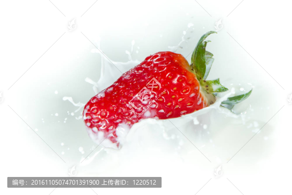 草莓濺奶
