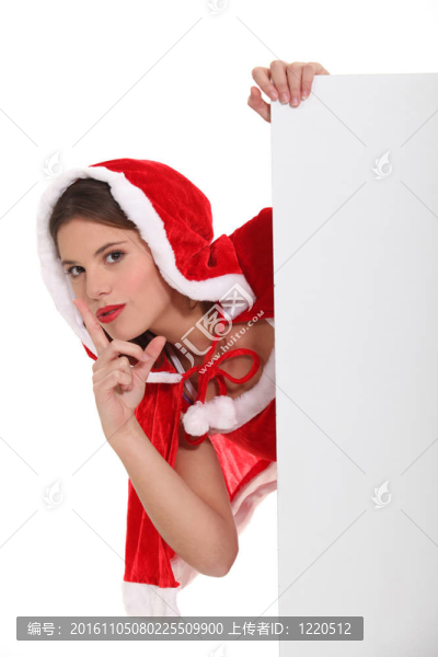 穿著圣誕裝的女人