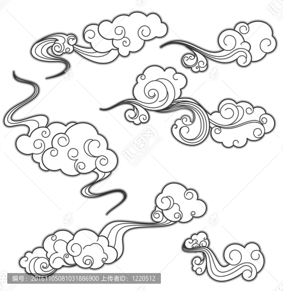 白色的云