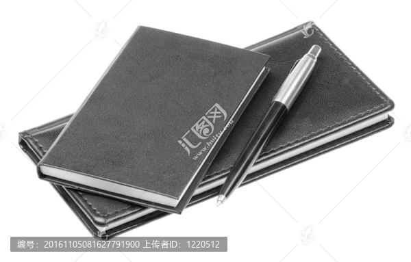 筆記本和筆隔離