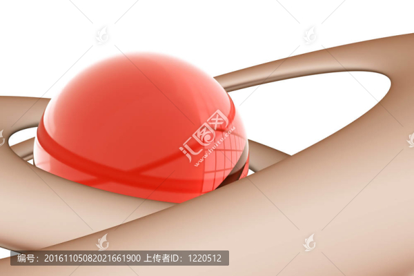 抽象的白色背景包圍線的玻璃球