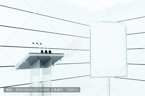 現(xiàn)代辦公樓現(xiàn)代會議室講臺上的麥克風(fēng)