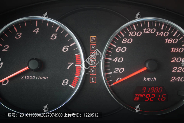 汽車的里程表和轉(zhuǎn)速表