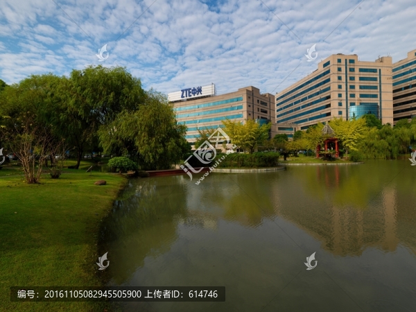 張江科技園湖光秋色