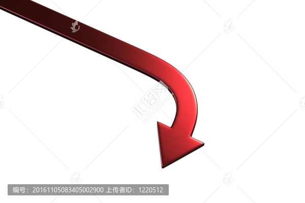 白色背景上的箭頭。指出