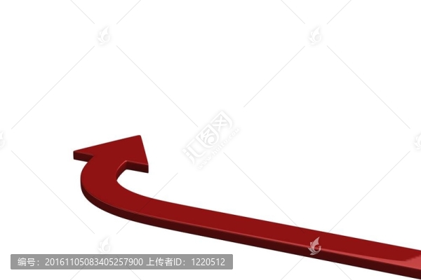 白色背景上的箭頭。指出