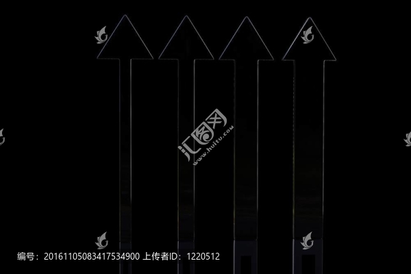 黑色箭頭。指出