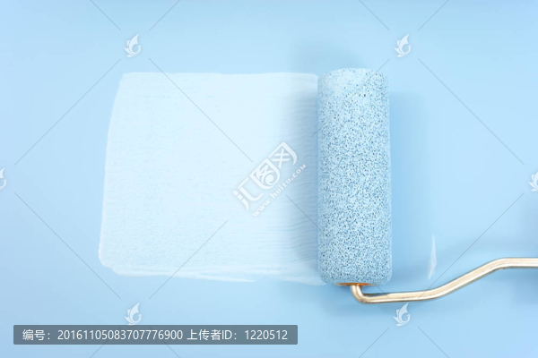 油漆滾筒和藍(lán)色油漆