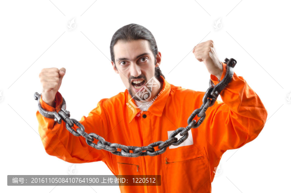 罪犯在監(jiān)獄里的橙色長(zhǎng)袍