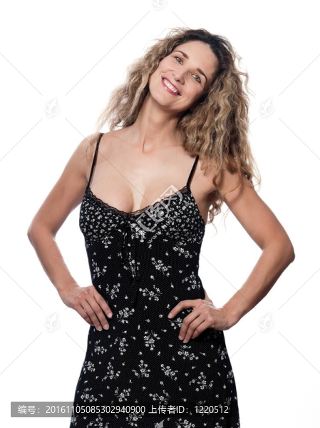 美女寫真露齒的微笑