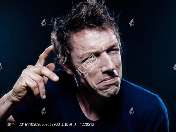 有趣的人的肖像折疊愚蠢