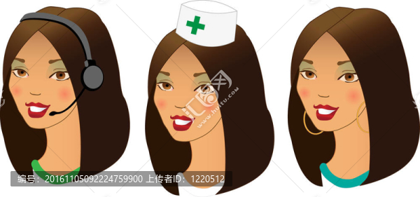 不同的女性的職業(yè)角色