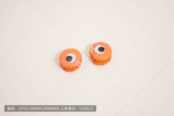 馬卡龍在白色背景上的分類