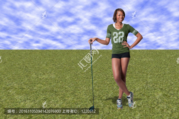 黑衣女子高爾夫球手
