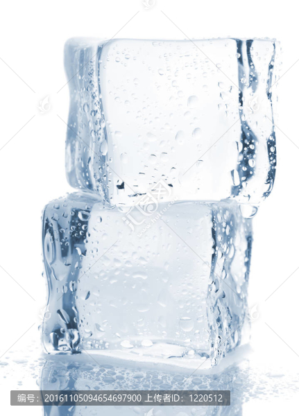 兩個(gè)水滴的冰塊