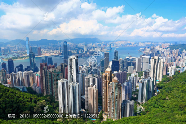 香港城市景觀從峰