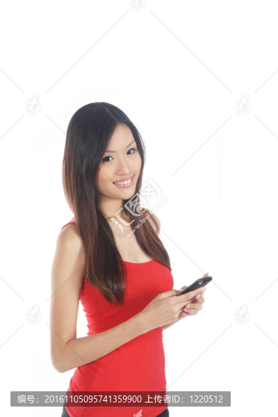 亞洲女孩使用手機(jī)