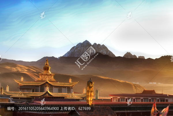 塔公寺日出