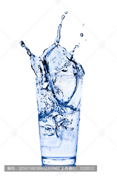 水濺在玻璃上