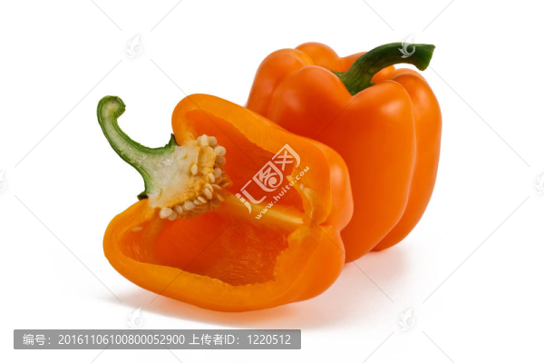 兩個(gè)橙色的胡椒粉
