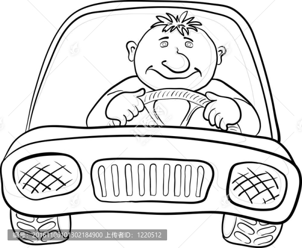 汽車和駕駛員；輪廓