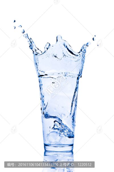 水濺在玻璃上