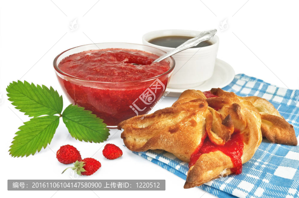 果醬草莓面包