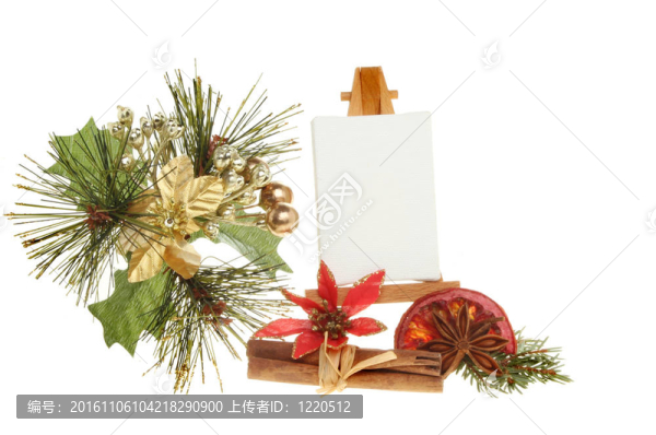 畫架和圣誕裝飾品