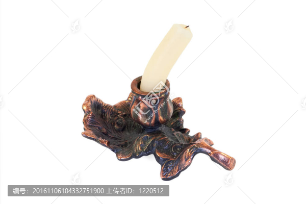 在蠟燭的燭臺