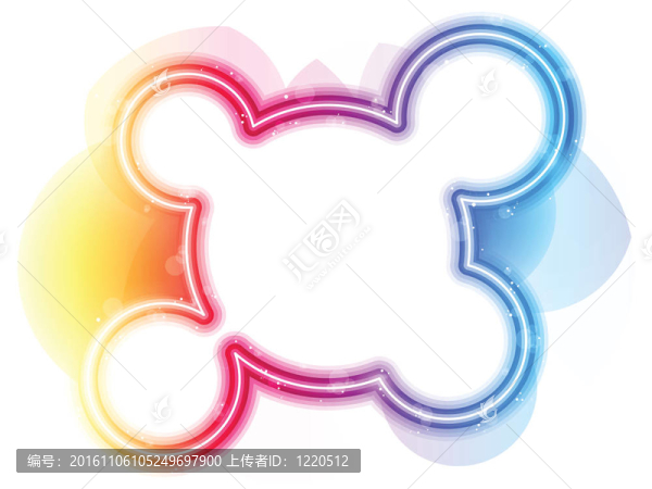 彩虹圈邊緣的火花和漩渦。