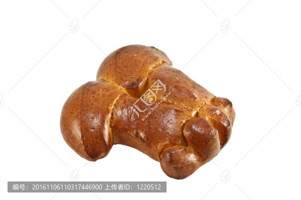 真菌的形式的新鮮面包卷