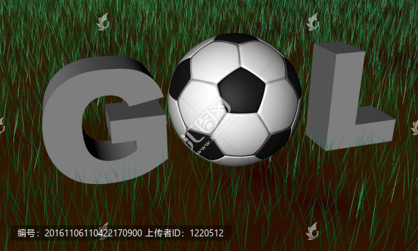 巴西GOL在渲染3D字