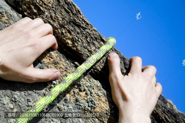 登山者的手