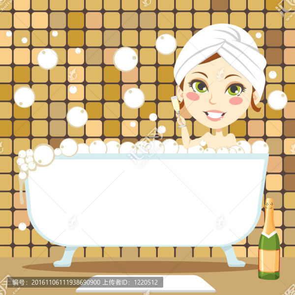 放松的泡泡浴
