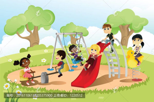 孩子們在操場上