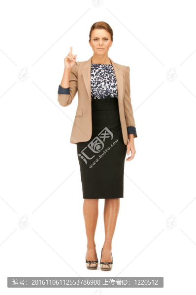 女人用她的手指
