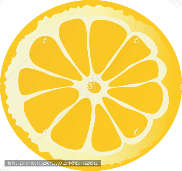 檸檬切片插圖