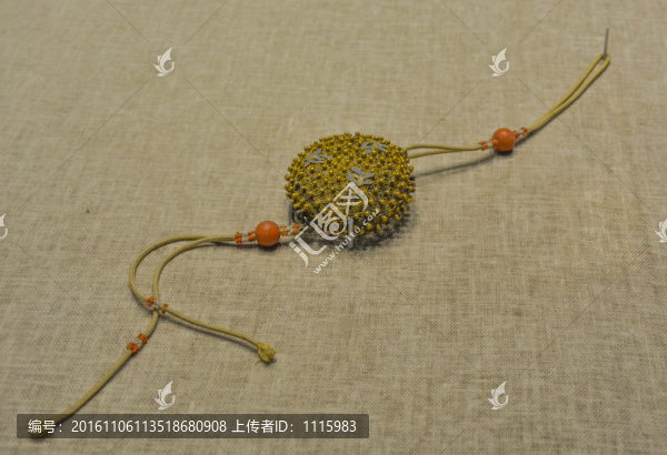 清代金絲累香囊