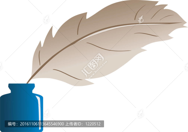 羽毛和墨水瓶