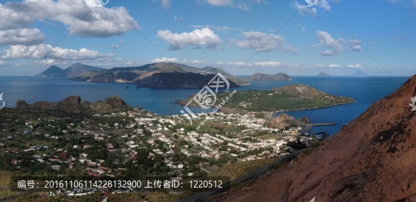 伊奧利亞群島的火山斜坡弗卡諾島上見過；西西里島；意大利