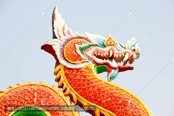 中式風(fēng)格的裝修和粉刷；WatSamarn；Chachaengsao；泰國(guó)