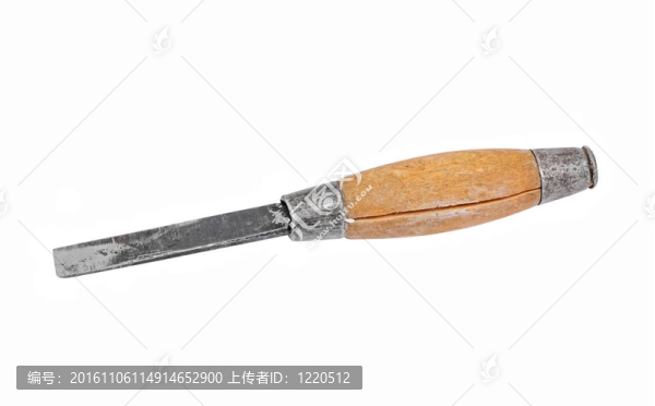 舊銹鑿；白色背景上孤立