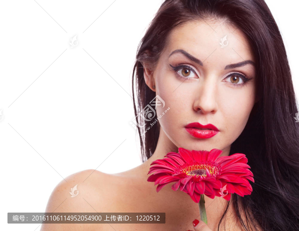 帶花的女人