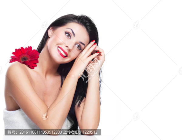 帶花的女人