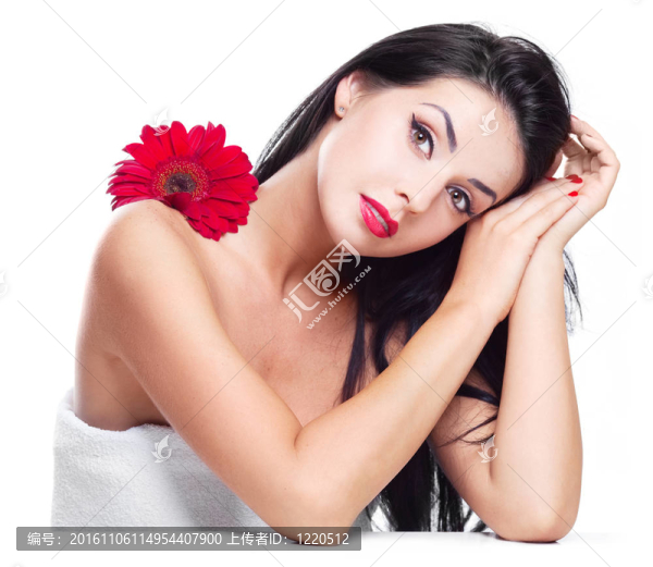 帶花的女人