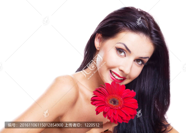 帶花的女人