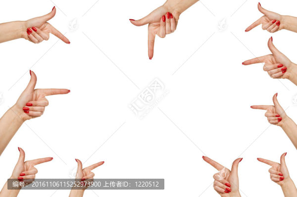 指向中心的手