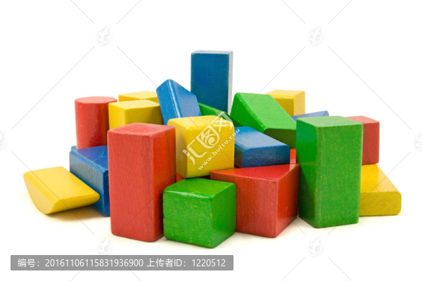 白色背景上的色塊