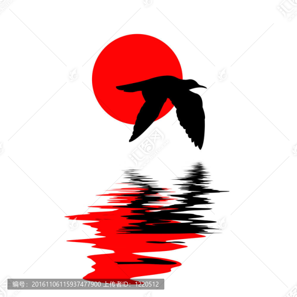 海鷗在白色背景上的水的輪廓