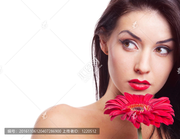 有花的女人